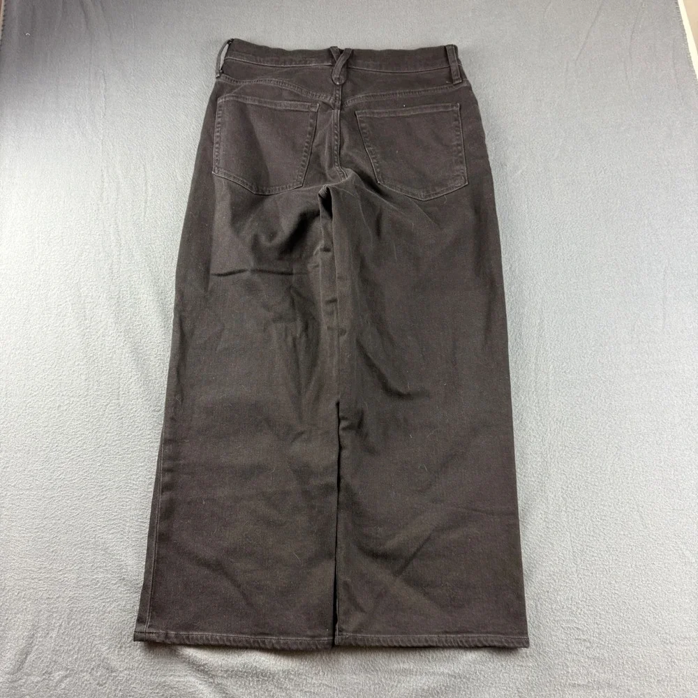 J Crew Jeans Women's 30 Black Slim Wide Leg Stretch Y2K Baggy Hipster Relaxed